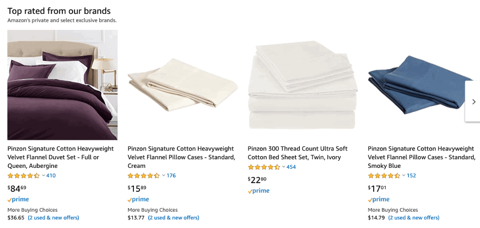 Amazon Brand Pinzon Sheets
