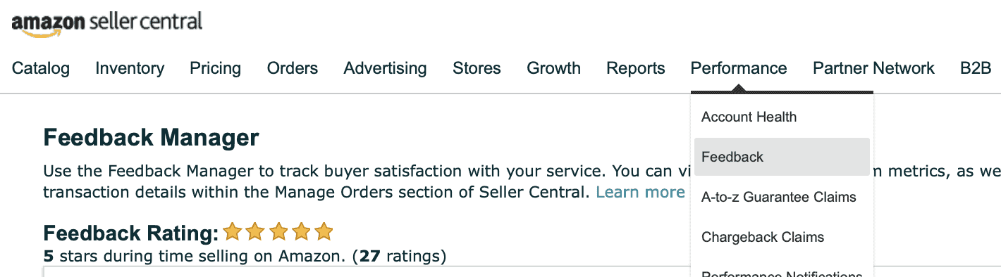 Removing feedback on Amazon